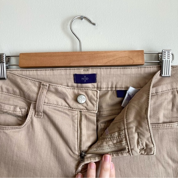 NYDJ khaki Skinny Cropped Ankle Pants 2 - Picture 3 of 13